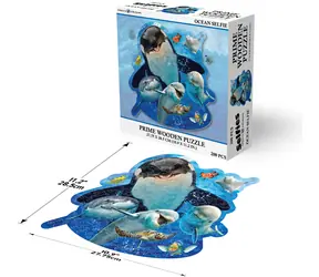 Prime Puzzle 3D Drewniane Ocean Selfie / 200 elementów / od 6 lat