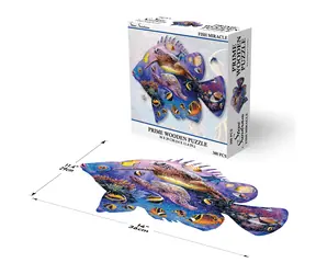 Prime 3D Drewniana układanka Rybny cud / 300 elementów