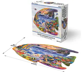 Prime Drewniana układanka 3D Ryba / 200 elementów / od 3 lat