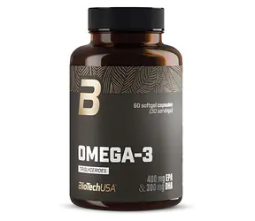BioTech Omega 3 Triglycerides / Suplement diety / EPA + DHA / olej rybi / 60 kapsułek
