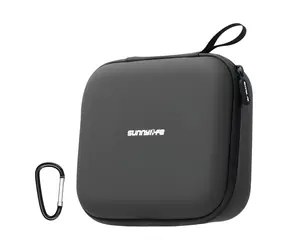 Etui SUNNYLIFE z kieszenią z siatki do DJI Neo 2, czarne / Etui / Skóra PU, pianka EVA / 190×173×75 mm