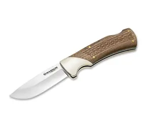 Boker Woodcraft / Nóż kieszonkowy / ostrze 8,8 cm / rękojeść drewniana / stal 440A / blokada Backlock