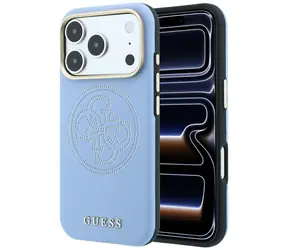 Perforowane Logo 4G Guess w kolorze jasnoniebieskim / Tylna obudowa / MagSafe / iPhone 17 i 18 Pro