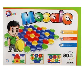 Kapelusz mozaikowy TEDDIES / Mozaika / 80 elementów / Wielkość elementu 4 cm / 12m+