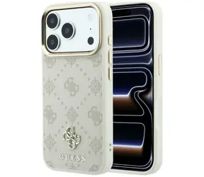 Guess Peony 4G Małe Logo MagSafe beżowy / Tylna obudowa / MagSafe / iPhone 17 i 18 Pro