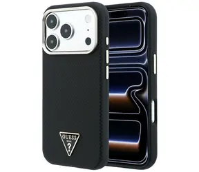 Guess Kevlar Trójkątne Logo MagSafe czarny / Tylna obudowa / MagSafe / iPhone 17 Pro