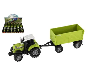 TEDDIES Traktor z platformą / 26 cm / Wolnobieg / Światło i dźwięk / od 3 lat