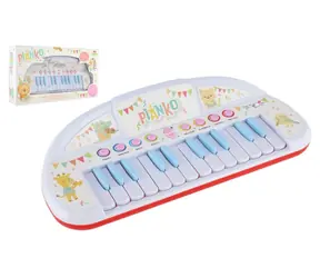 Misie - pianinowe zwierzątka / zabawka muzyczna / plastik / 35 cm / na baterie / 3+