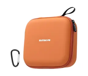 Etui SUNNYLIFE z kieszenią z siatki do DJI Neo 2 pomarańczowe / Etui / Skóra PU, pianka EVA / 190×173×75 mm