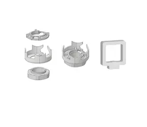 Calearo CAL-7131050 / Antenna adapter / SHARK2 / hole 20x20 mm / Fiat, Chrysler, Jeep, Dodge