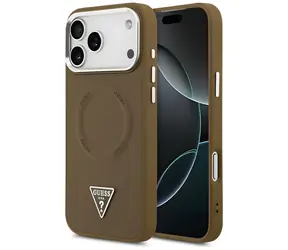 Guess Logo Trójkąta MagSafe brązowy / Tylna obudowa / MagSafe / iPhone 17 Pro