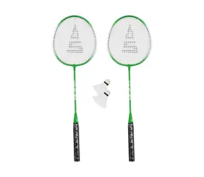Zestaw do badmintona RULYT SULOV zielono-biały / 2 rakietki 24 cm / 2 piłki / torba podróżna