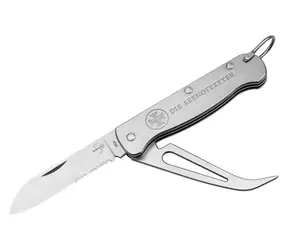 Boker Seenotretter 01 / Nóż kieszonkowy / Stal 4116 / Ostrze 8,5 cm / Rękojeść ze stali / Slipjoint