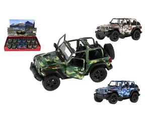 KINSMART Jeep Wrangler Camo Edition Model Car / Model Car / metal i plastik / pull back / 13 cm / od 3 lat
