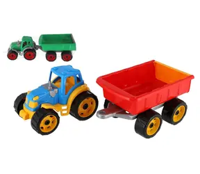 MISIU Traktor z przyczepą / Traktor / Plastikowy / Biegnący / 53 cm / od 3 lat