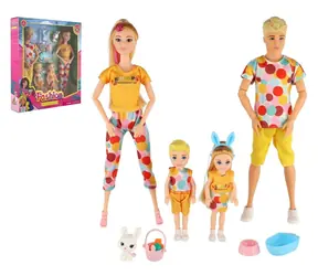 Rodzina lalek TEDDIES z akcesoriami / 30 cm / 4 figurki / od 3 lat