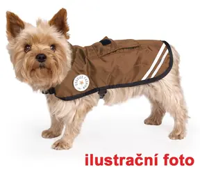 Tommi Pocker Mokka 25 cm / Płaszcz przeciwdeszczowy dla psów / Oxford 420D / wodoodporny
