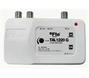 FTE TAL 1220G / Wzmacniacz liniowy / Filtr 5G LTE / Regulacja wzmocnienia / 2x wyjście