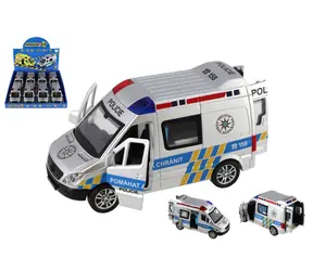 MIŚKI Samochód policyjny 15 cm / Otwierane drzwi / Koło zamachowe / Światło i dźwięk / od 3 lat