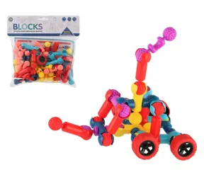 Zestaw klocków TEDDIES / Plastik / 2 kolory / 24,5 x 23 cm / od 3 lat