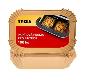 TESLA AirCook QB2065 - forma papierowa do frytkownicy / Papier do pieczenia / 22 x 14 cm / 100 szt.