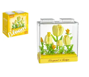 Zestaw konstrukcyjny KOCO Mini Tulipany / 295 elementów / Plastik / Od 6 lat