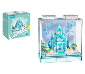 Zestaw do budowania miniaturowego zimowego zamku KOCO / Liczba elementów: 381 / od 6 lat