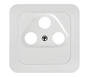 TeleTek SA biały / Puszka instalacyjna / Pokrywa 3-otworowa / Montaż podtynkowy