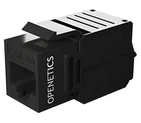Złącze Keystone ITS RJ45 CAT6A czarne / Złącze Keystone / UTP / Nieekranowane / Samogwintujące