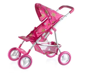 Wózek dziecięcy dla lalek TEDDIES Sports / z daszkiem / 58 x 36 x 62,5 cm / metal, plastik / od 3 lat