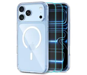 Tech-Protect FlexAir Hybrid MagSafe przezroczysty / Etui i szkło ochronne / Apple iPhone 17 Pro Max, 18 Pro Max / 2 szt.