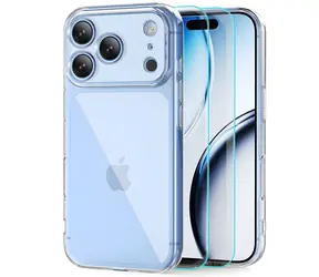 Tech-Protect FlexAir przezroczysty / Etui + szkło hartowane 2 szt. / Apple iPhone 17 Pro, 18 Pro