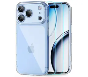 Tech-Protect FlexAir przezroczysty / Etui + szkło hartowane 2 szt. / Apple iPhone 17 Pro Max, 18 Pro Max