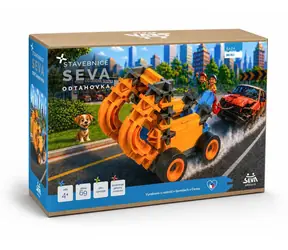 Zestaw konstrukcyjny SEVA Mini laweta / 69 elementów / od 4 lat