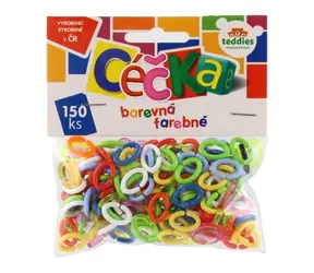 Misie w kształcie litery C kolorowe / 150 szt. / Plastikowe / od 3 lat