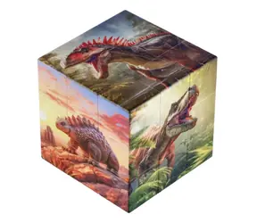 MISIU Kostka układanki 3x3 dinozaury / Plastik / W folii / 6x6x6 cm / od 6 lat