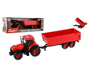MISIU Ciągnik Zetor z platformą / kołem zamachowym / z dźwiękiem i światłem / plastik / 36 cm / od 3 lat