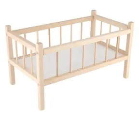 Drewniane łóżeczko dla lalek 49 × 28 × 28 cm / Łóżeczko dla lalek / drewno / od 3 lat