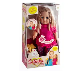 MIŚ Lalka Sofinka z pieskiem chodzącym i mówiącym / 42 cm / na baterie / od 3 lat