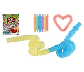 Zestaw konstrukcyjny TEDDIES Rurki rozciągliwe / 6 szt. / plastikowe / od 3 lat