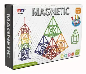 Zestaw magnetycznych klocków TEDDIES / 120 elementów / metal/plastik / od 6 lat