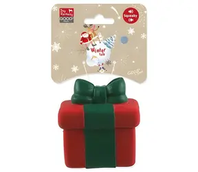 Piszcząca zabawka DOG FANTASY Winter Tale na prezent / Lateks / 7,5 cm