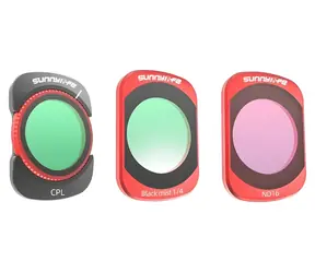 Zestaw filtrów Sunnylife do DJI OSMO Pocket 4/3 / Zestaw filtrów / CPL, ND16, Black Mist 1/4 / Szkło optyczne
