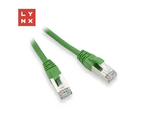 Lynx FTP Cat5e 3M zielony / Kabel krosowy / RJ45-RJ45 / CCA / PVC