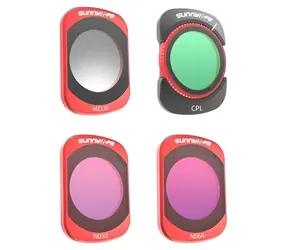Zestaw filtrów Sunnylife do DJI OSMO Pocket 4/3 / Filtry do kamer sportowych / MCUV, CPL, ND32, ND64