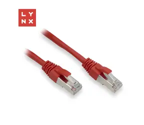 Lynx FTP Cat5e 3M czerwony / Kabel krosowy / RJ45-RJ45 / CCA / PVC