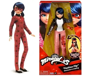 Orbico Miraculous Ladybug FASHION Flip Doll / 26 cm / ubranka z cekinami