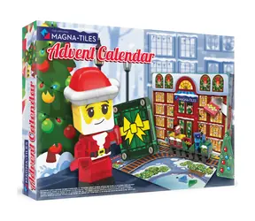 Magnetyczny zestaw konstrukcyjny MAGNA-TILES® microMAGS Kalendarz adwentowy / 34 elementy / od 3 lat