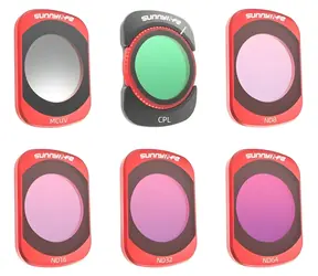 Zestaw filtrów Sunnylife do DJI OSMO Pocket 4 i Pocket 3 / Zestaw filtrów / MCUV, CPL, ND8, ND16, ND32, ND64 / 6 szt.