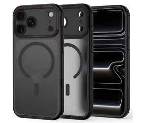 Tech-Protect MagCam matowy czarno-czerwony / Etui / Apple iPhone 17 Pro, 18 Pro / MagSafe